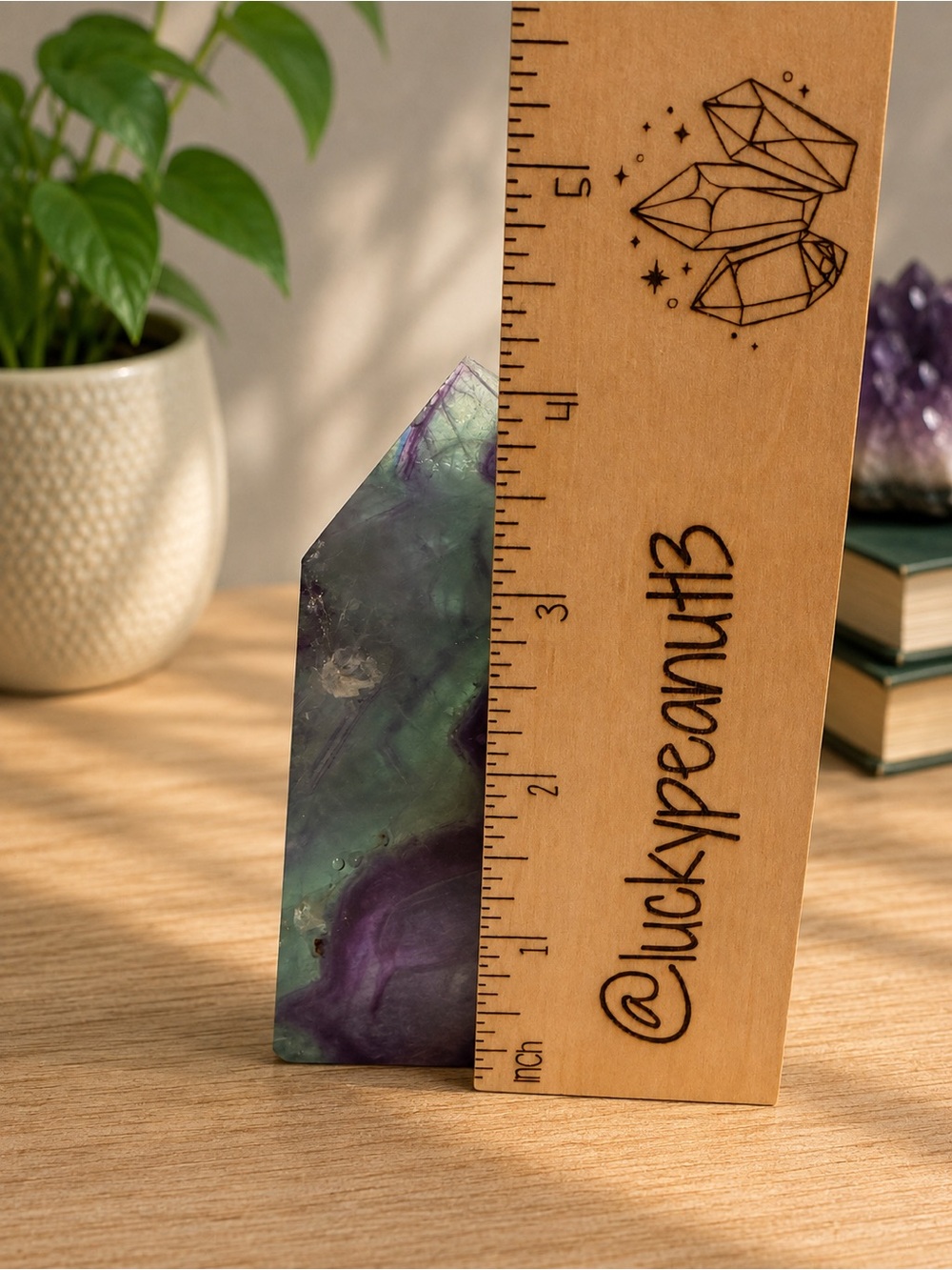 Rainbow Fluorite Tower - Picture 4 of 4